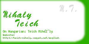 mihaly teich business card